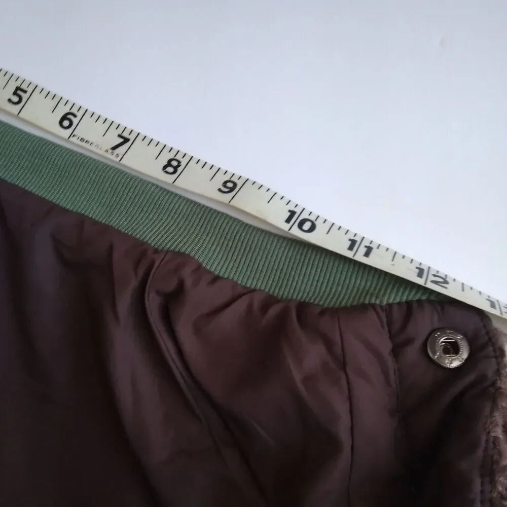 Bark Home Dog Coat Size Small Brown Green Varsity Jacket Warm Thick Sweater S